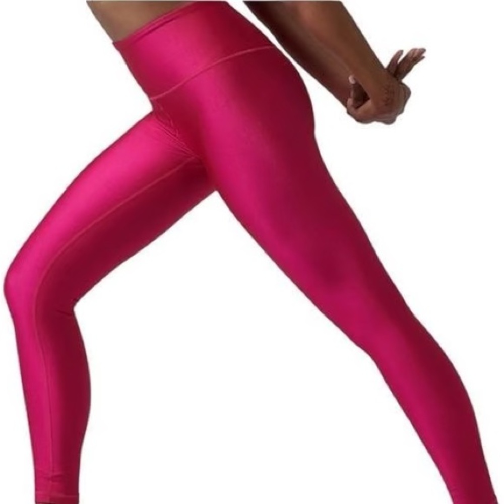 Athleta Elation Shine Tight Leggings Athletic Yoga Sporty Cyclamen Pink Size XXS